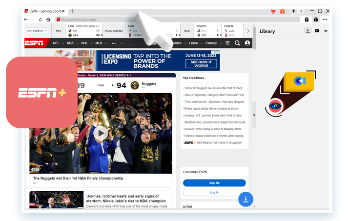 ESPN+ Downloader Step1