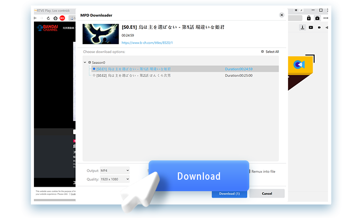 MPD Downloader Step4