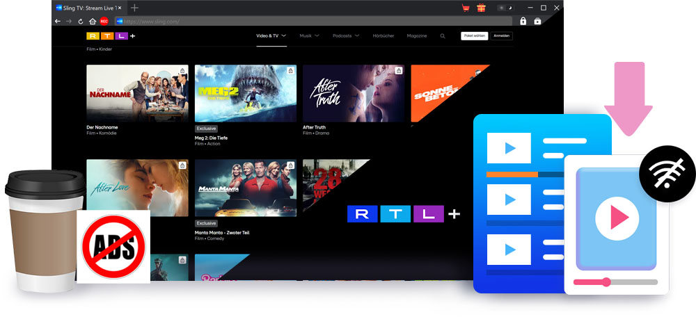 RTL Plus Downloader features
