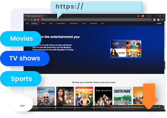 Sling Downloader features