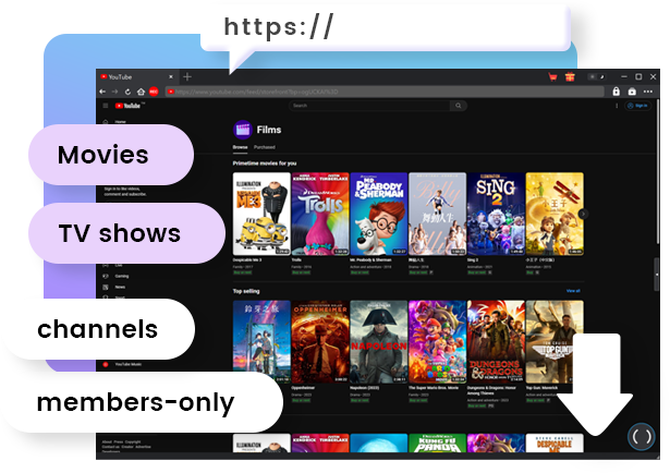 YouTube Movies Downloader features