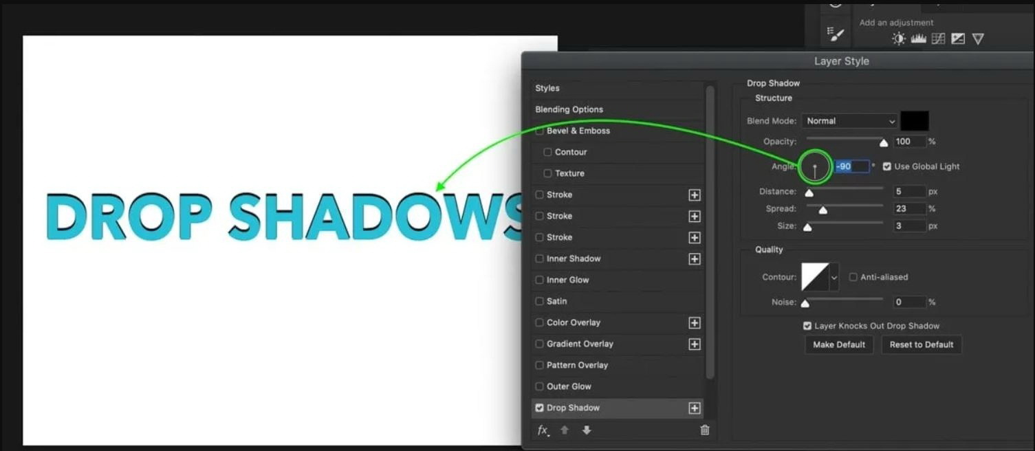 drop shadows from photoshop to after effects