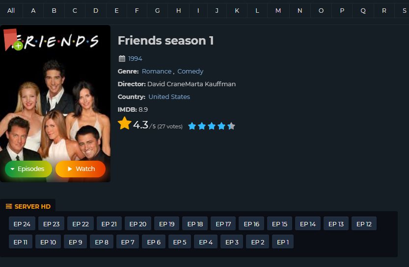 Watch Friends: The Complete First Season