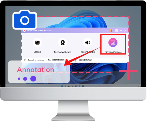 Capture Screen Save as Screenshot Images with Annotation
