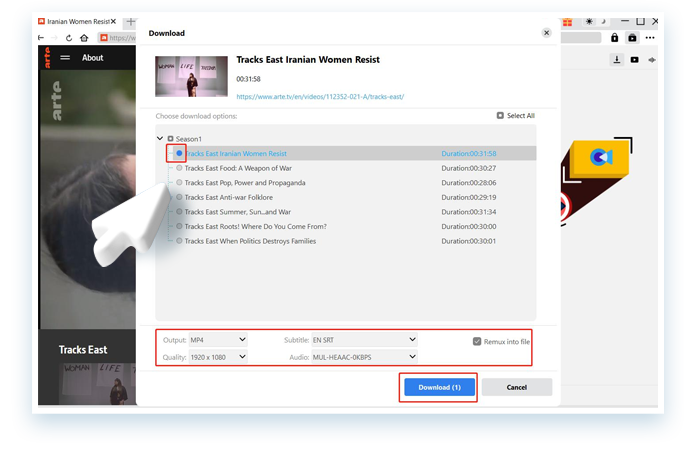ARTE Downloader Step3