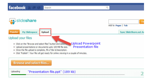 facebook upload powerpoint presentation