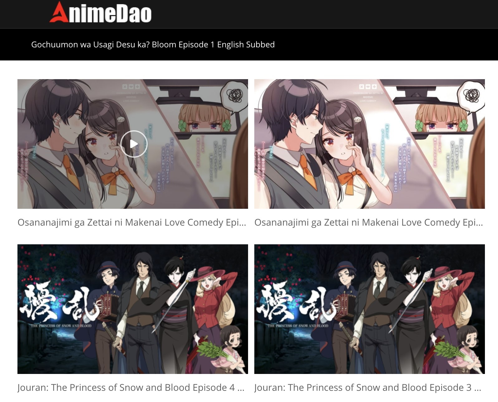 Animedao.to AnimeDao Home =List Login Search Anime i= Latest